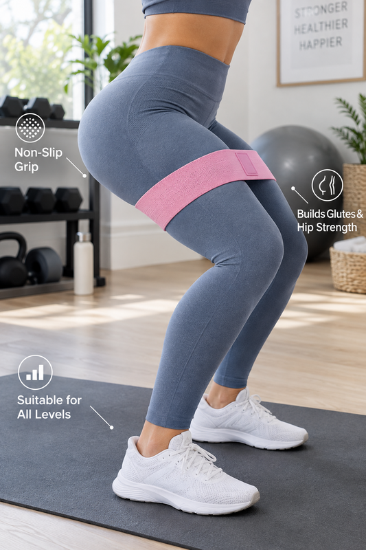 ForgePerformance ™ Pro Fabric Glute Band — Non-Slip Hip Resistance Strap
